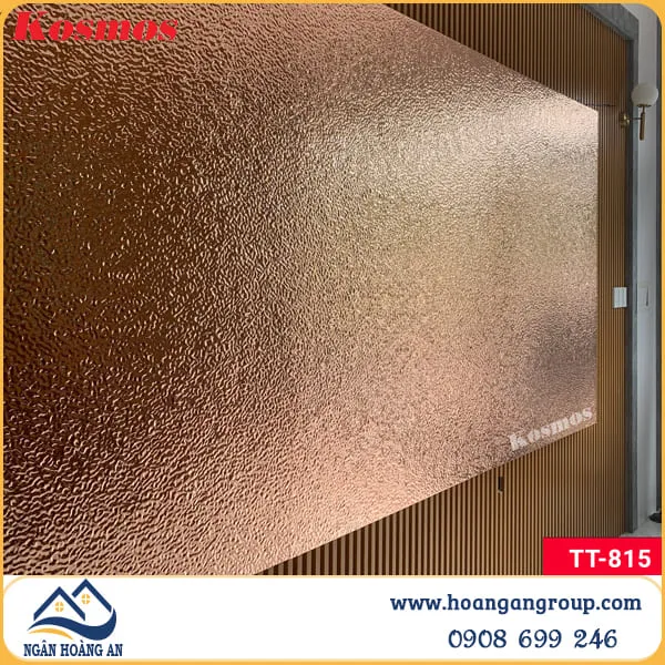 Tấm Ốp Than Tre Kosmos Sóng Nước Pet Hồng Trà TT-815